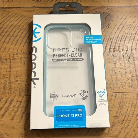 Speck Presidio Clear iPhone 13 Pro Phone Case & 13/12 Pro Max - Picture 1 of 4